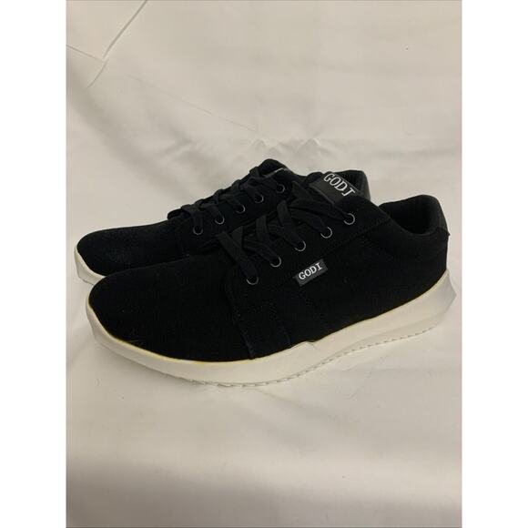 Godi Unisex Sneakers Mens 10 Women’s 11.5 Canvas Nwt Black - Picture 1 of 6